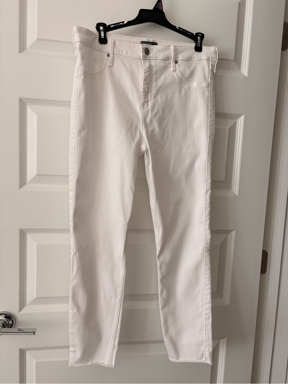Abercrombie & Fitch Simone High Rise Womens 31/12 Super Skinny Ankle Jeans White
